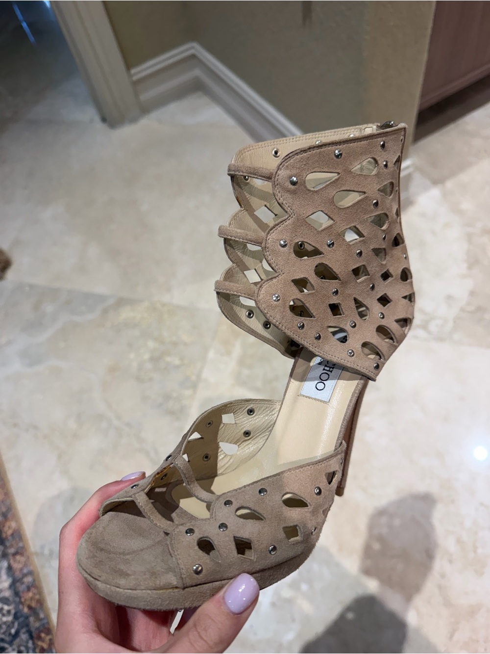 Jimmy Choo suede heels